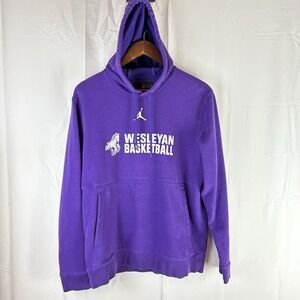 Wesleyan Christian Mustangs‎ Basketball Jordan Nike Hoodie Men's Medium Purple
